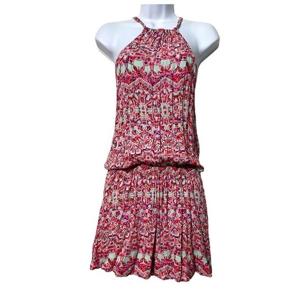 Free People Batik Print Halter Drop Waist Dress Size XS NWT - Picture 2 of 9